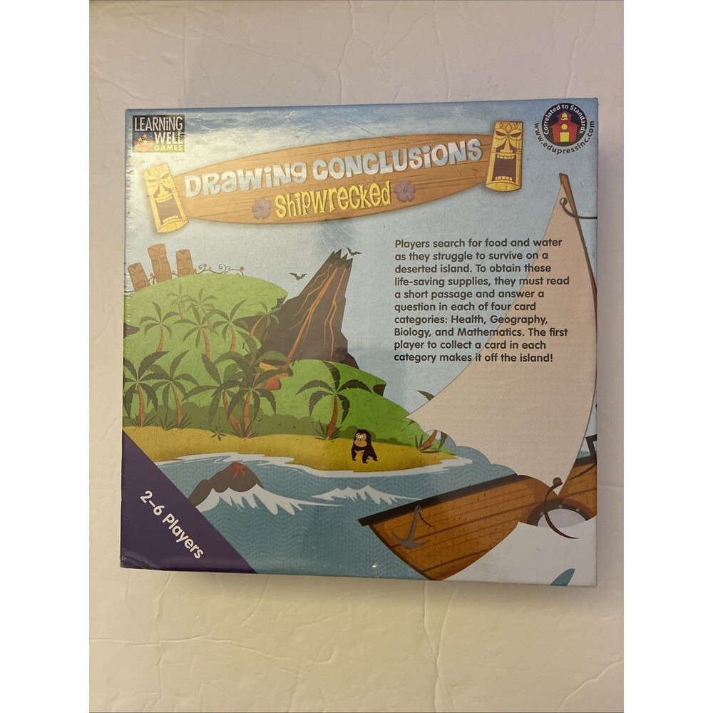 Drawing Conclusions Shipwrecked Board Game Learning Well Reading 7+ NEW SEALED